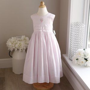 Strasburg Dress Pink Cotton Embroidery Special Occasion Vacation LOVELY LIKE NEW